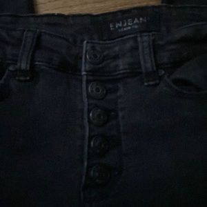 Black high rise ripped jeans